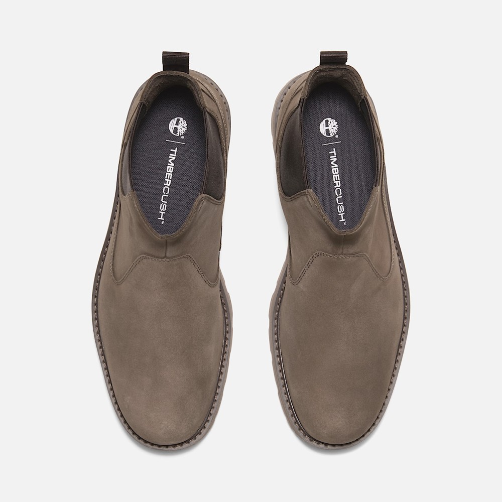 TIMBERLAND</br>Ανδρικά Μποτάκια Καφέ Δέρμα Nubuck Britton Road Mid Chelsea Boot A6A4W-EM5 Timberland