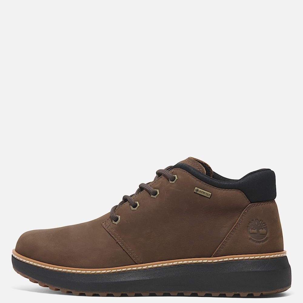 TIMBERLAND</br>Ανδρικά Μποτάκια Καφέ Δέρμα Nubuck Hudson Road Mid Lace Gore-Tex® Chukka A6A8N-W07 Timberland