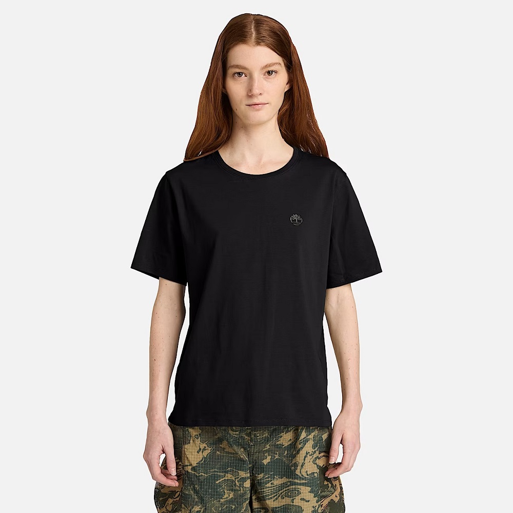 TIMBERLAND</br>Timberland SS Dunstan Regular Tee A6ATE-001 Γυναικείο T-shirt Μαύρο TIMBERLAND</br>Timberland SS Dunstan Regular Tee A6ATE-001 Γυναικείο T-shirt Μαύρο
