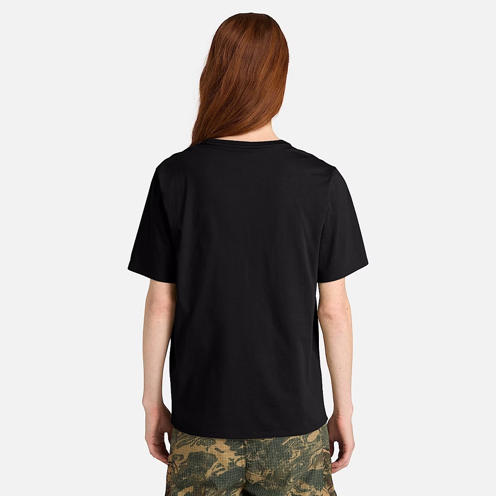 TIMBERLAND</br>Timberland SS Dunstan Regular Tee A6ATE-001 Γυναικείο T-shirt Μαύρο TIMBERLAND</br>Timberland SS Dunstan Regular Tee A6ATE-001 Γυναικείο T-shirt Μαύρο