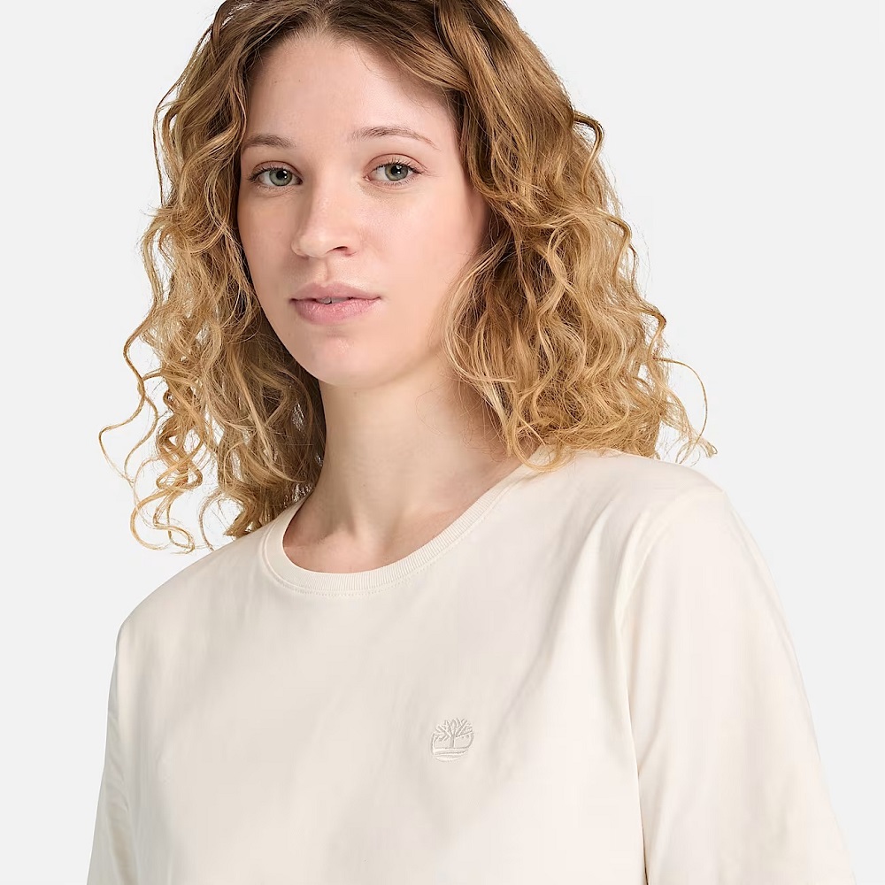 TIMBERLAND</br>Timberland SS Dunstan Regular Tee A6ATE-CM9 Γυναικείο T-shirt Εκρού TIMBERLAND</br>Timberland SS Dunstan Regular Tee A6ATE-CM9 Γυναικείο T-shirt Εκρού