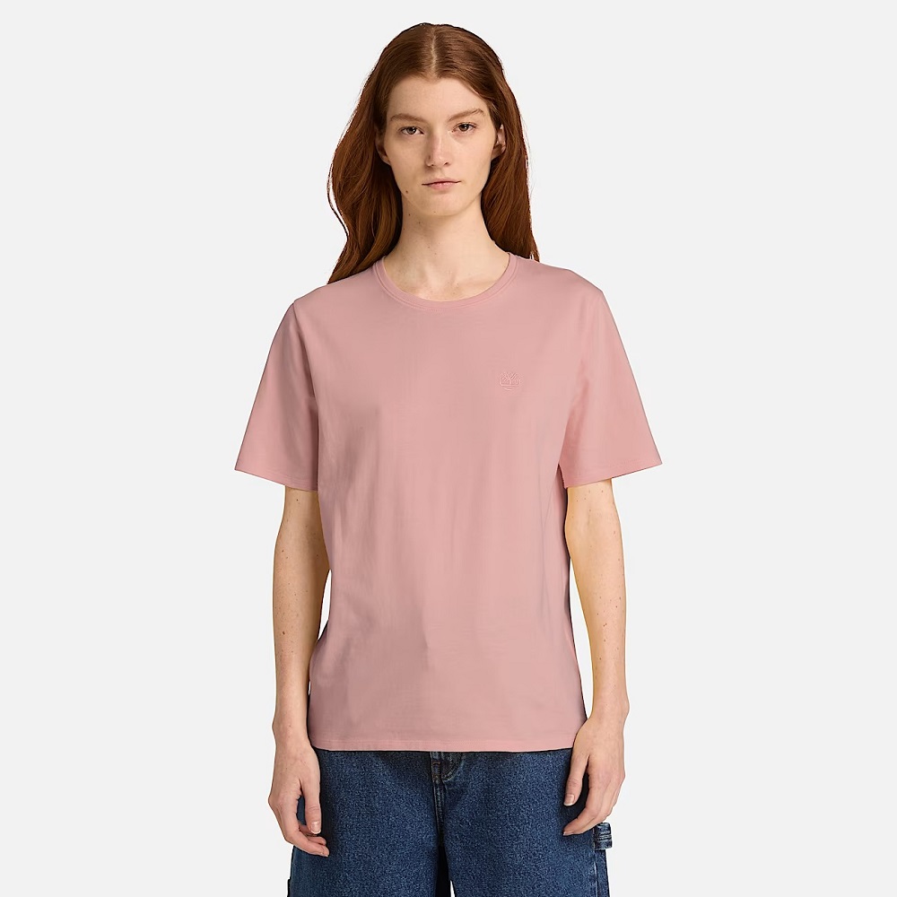 TIMBERLAND</br>Timberland SS Dunstan Regular Tee A6ATE-R85 Γυναικείο T-shirt Ροζ TIMBERLAND</br>Timberland SS Dunstan Regular Tee A6ATE-R85 Γυναικείο T-shirt Ροζ