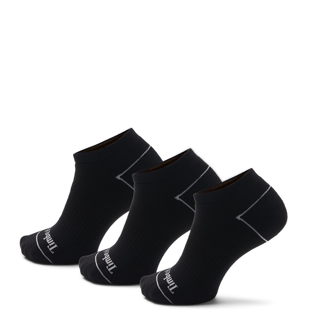 TIMBERLAND</br>Ανδρικές Κάλτσες Μαύρο 3Pack Bowden Full-Cushioning No-Show Socks A6BA3-001 Timberland