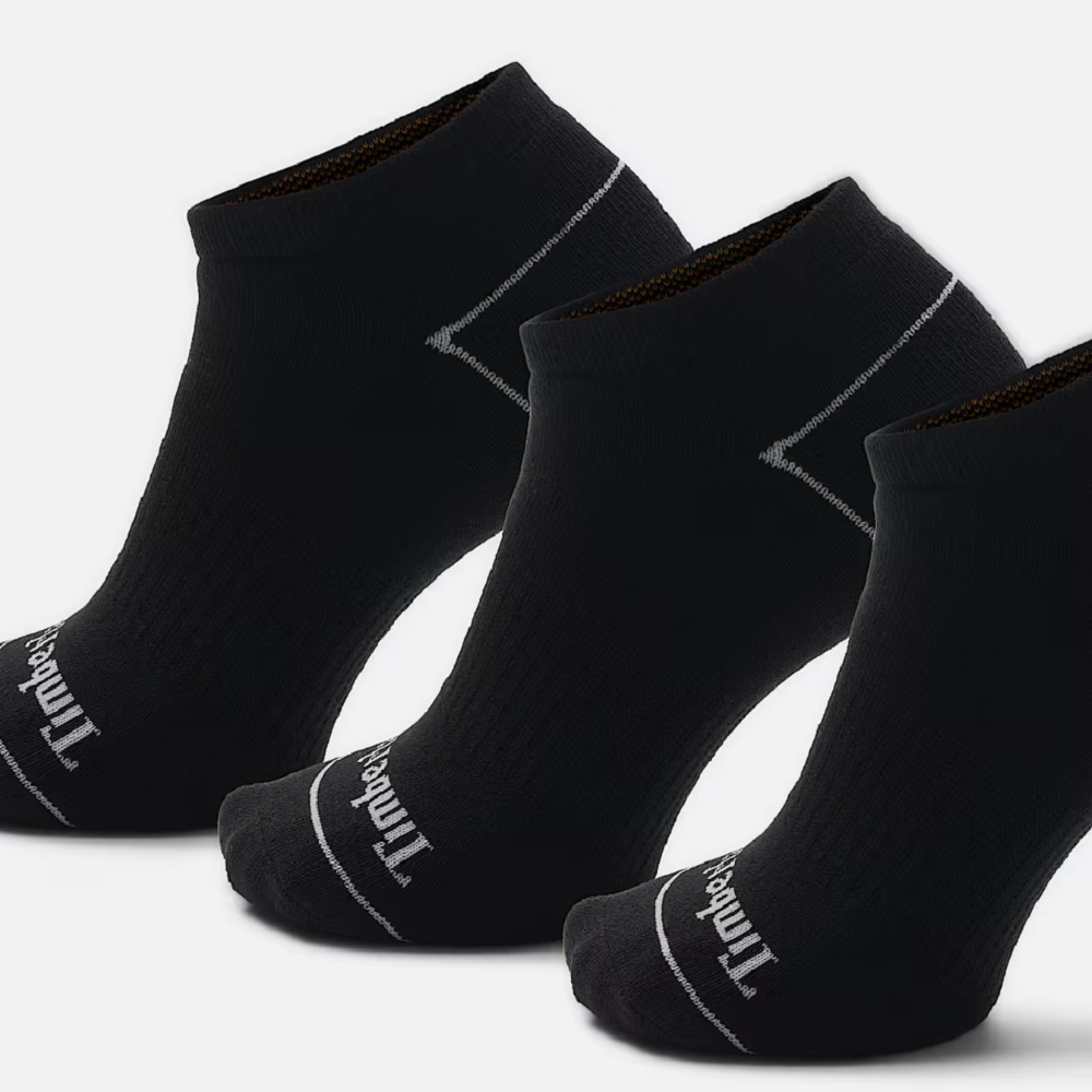 TIMBERLAND</br>Ανδρικές Κάλτσες Μαύρο 3Pack Bowden Full-Cushioning No-Show Socks A6BA3-001 Timberland