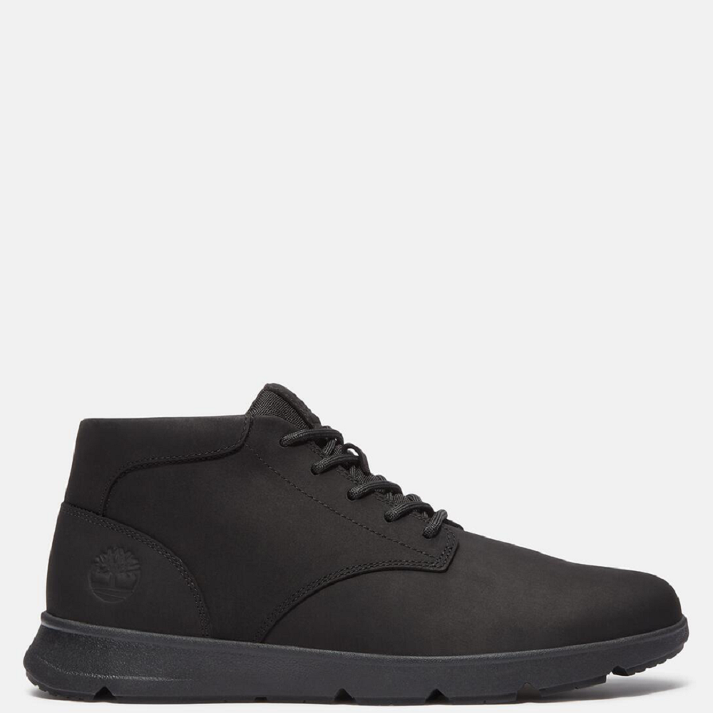 TIMBERLAND</br>Timberland Parker Street Mid Lace A6C7T-EL3 Ανδρικά Μποτάκια Μαύρο Nubuck Δέρμα
