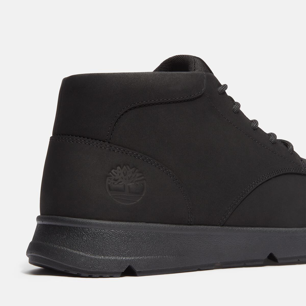 TIMBERLAND</br>Timberland Parker Street Mid Lace A6C7T-EL3 Ανδρικά Μποτάκια Μαύρο Nubuck Δέρμα