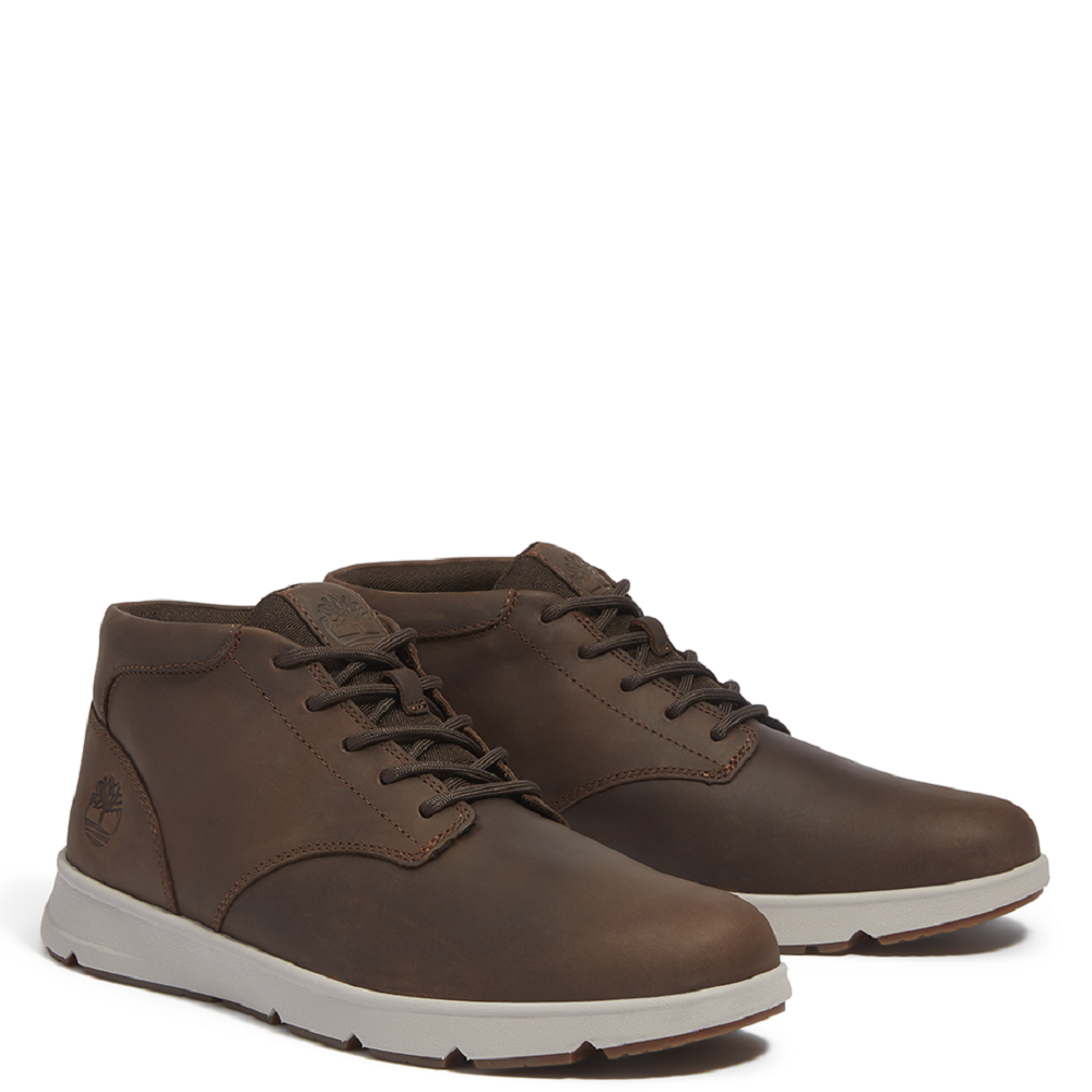 TIMBERLAND</br>Timberland Parker Street Mid Lace A6C7T-W01 Ανδρικά Μποτάκια Καφέ Δέρμα