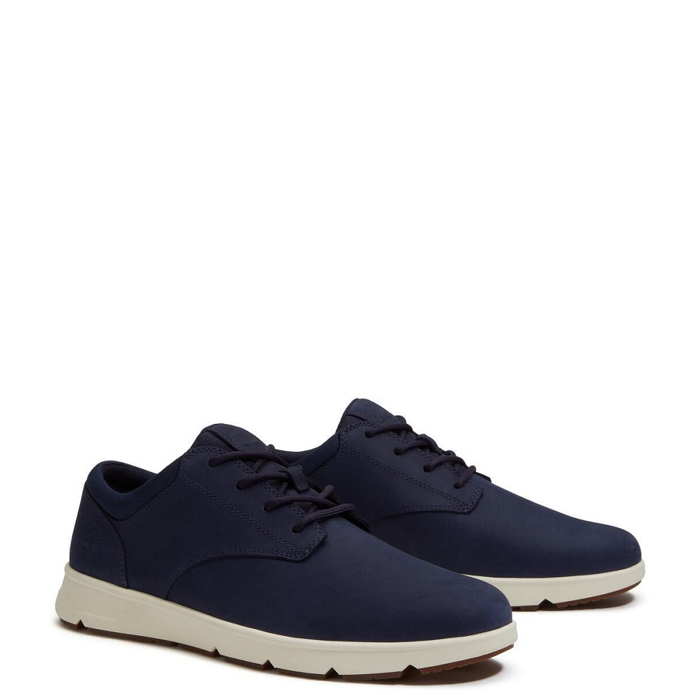 TIMBERLAND</br>Timberland Parker Street Low Lace Sneaker A6C8E-EP2 Ανδρικά Δετά Παπούτσια Μπλε Nubuck Δέρμα