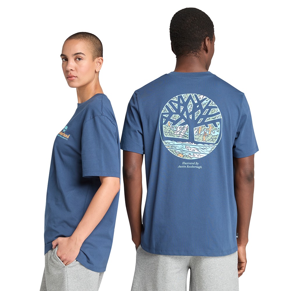 TIMBERLAND</br>Ανδρικό T-shirt Ραφ SS All Gender Illustrated Tree Logo Back Graphic Authentic Tee A6DG5-288 Timberland TIMBERLAND</br>Ανδρικό T-shirt Ραφ SS All Gender Illustrated Tree Logo Back Graphic Authentic Tee A6DG5-288 Timberland