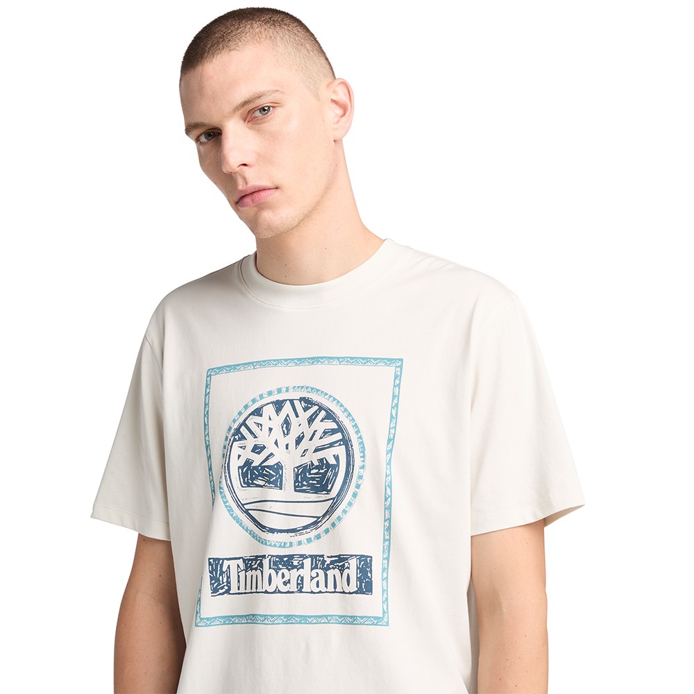 TIMBERLAND</br>Ανδρικό T-shirt Εκρού SS Front Seasonal Stack Logo Authentic Tee A6DHD-CM9 Timberland TIMBERLAND</br>Ανδρικό T-shirt Εκρού SS Front Seasonal Stack Logo Authentic Tee A6DHD-CM9 Timberland