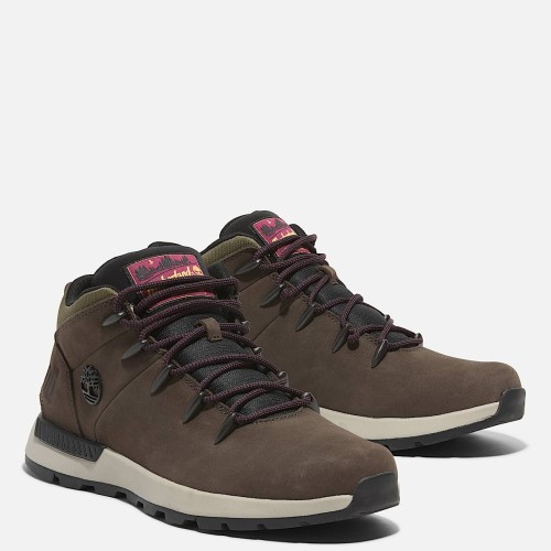 Ανδρικά Μποτάκια Καφέ Δέρμα Nubuck Sprint Trekker Mid Lace A6DQD-W07 Timberland