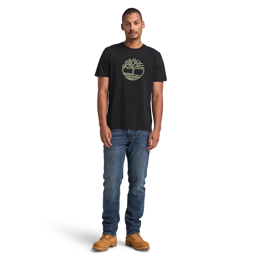 TIMBERLAND</br>Ανδρικό T-shirt Μαύρο SS Camo Tree Logo Regular Tee A6DTS-001 Timberland TIMBERLAND</br>Ανδρικό T-shirt Μαύρο SS Camo Tree Logo Regular Tee A6DTS-001 Timberland