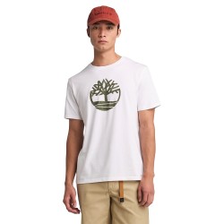 Ανδρικό T-shirt Λευκό SS Camo Tree Logo Regular Tee A6DTS-100 Timberland
