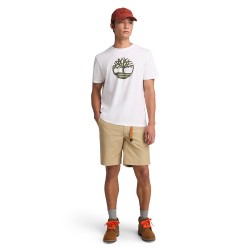 Ανδρικό T-shirt Λευκό SS Camo Tree Logo Regular Tee A6DTS-100 Timberland