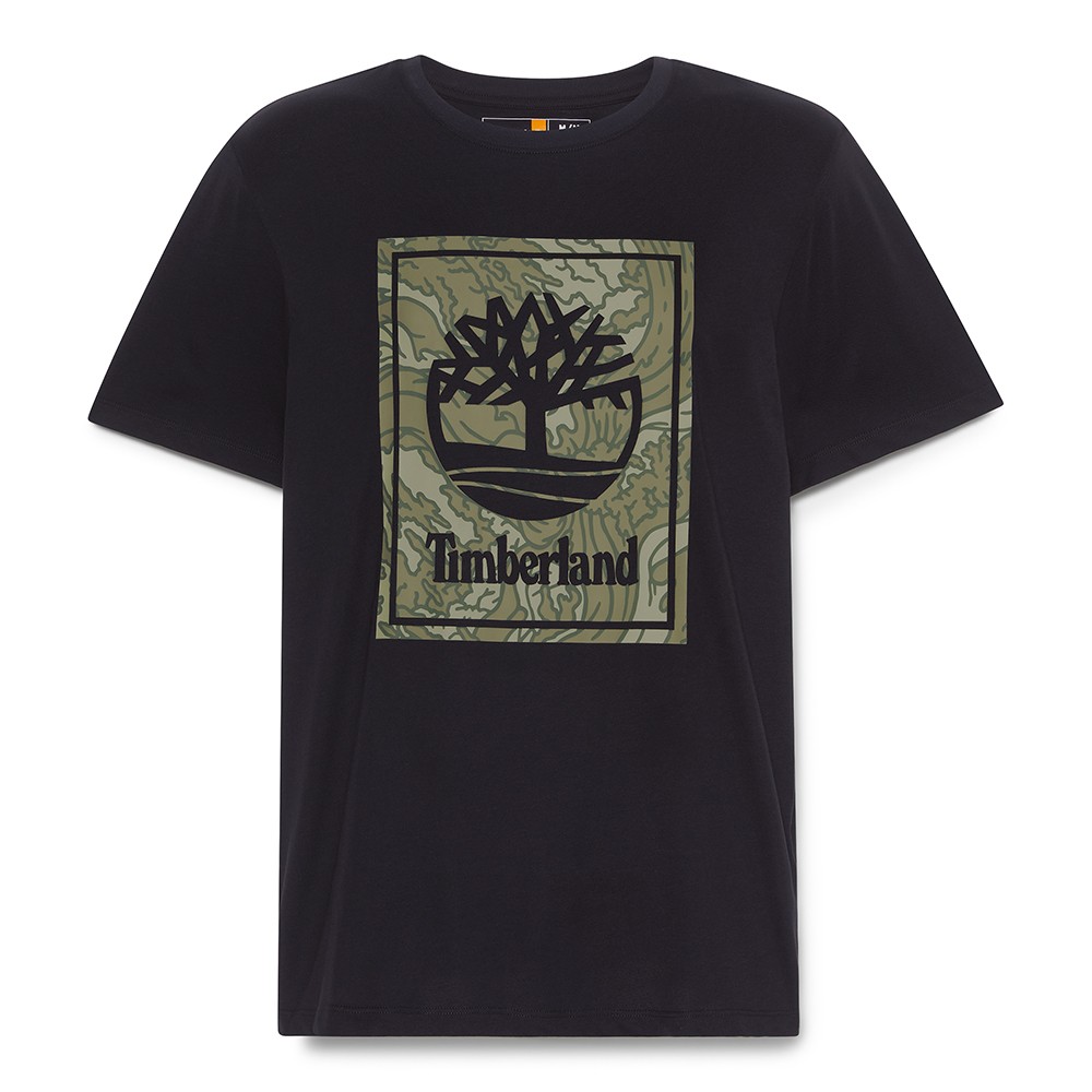 TIMBERLAND</br>Ανδρικό T-shirt Μαύρο SS Camo Logo Regular Tee A6DUD-001 Timberland TIMBERLAND</br>Ανδρικό T-shirt Μαύρο SS Camo Logo Regular Tee A6DUD-001 Timberland