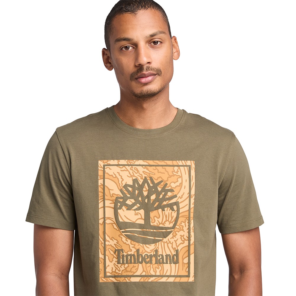 TIMBERLAND</br>Ανδρικό T-shirt Χακί SS Camo Logo Regular Tee A6DUD-A58 Timberland TIMBERLAND</br>Ανδρικό T-shirt Χακί SS Camo Logo Regular Tee A6DUD-A58 Timberland