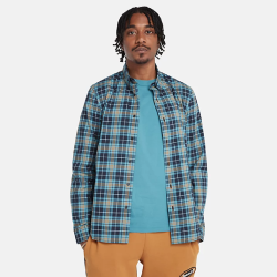 Ανδρικό Πουκάμισο Μπλε Καρό LS Stretch Checked Poplin Shirt A6GM5-DX2 Timberland