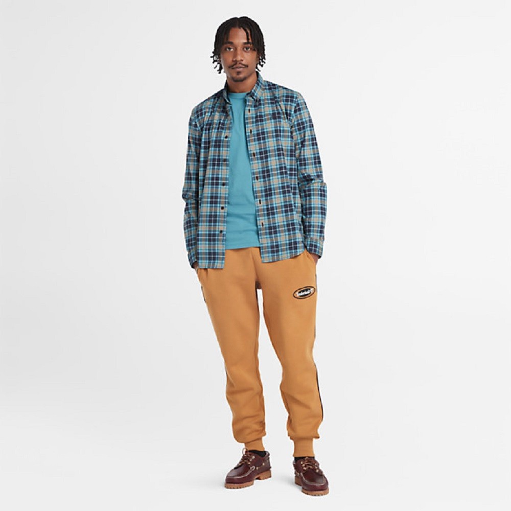 TIMBERLAND</br>Ανδρικό Πουκάμισο Μπλε Καρό LS Stretch Checked Poplin Shirt Slim A6GM5-DX2 Timberland TIMBERLAND</br>Ανδρικό Πουκάμισο Μπλε Καρό LS Stretch Checked Poplin Shirt Slim A6GM5-DX2 Timberland