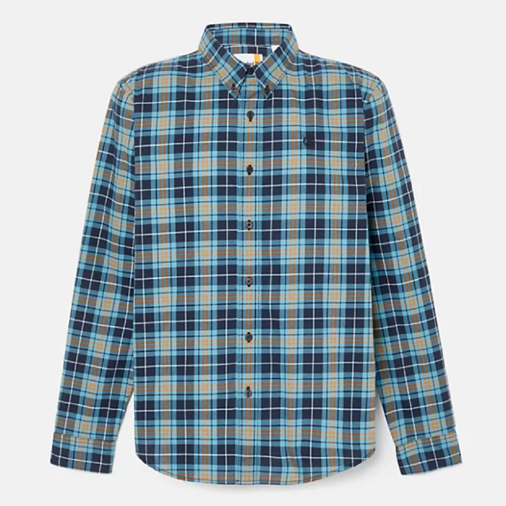 TIMBERLAND</br>Ανδρικό Πουκάμισο Μπλε Καρό LS Stretch Checked Poplin Shirt Slim A6GM5-DX2 Timberland TIMBERLAND</br>Ανδρικό Πουκάμισο Μπλε Καρό LS Stretch Checked Poplin Shirt Slim A6GM5-DX2 Timberland