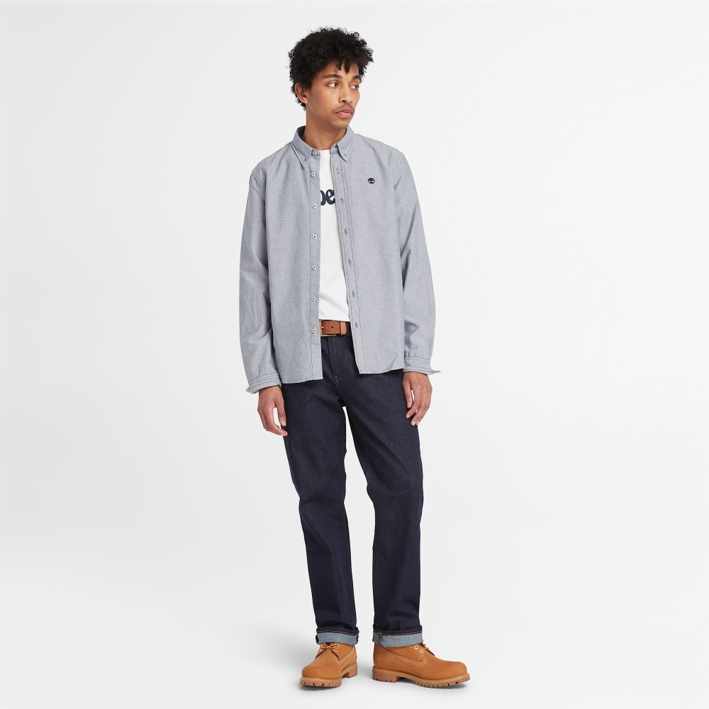 TIMBERLAND</br>Ανδρικό Πουκάμισο Μπλε LS Oxford Shirt Regular A6GPN-B68 Timberland TIMBERLAND</br>Ανδρικό Πουκάμισο Μπλε LS Oxford Shirt Regular A6GPN-B68 Timberland