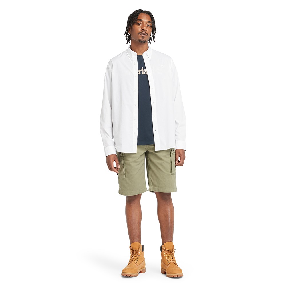TIMBERLAND</br>Ανδρικό Πουκάμισο Λευκό LS Solid Poplin Shirt Regular A6GRH-100 Timberland TIMBERLAND</br>Ανδρικό Πουκάμισο Λευκό LS Solid Poplin Shirt Regular A6GRH-100 Timberland