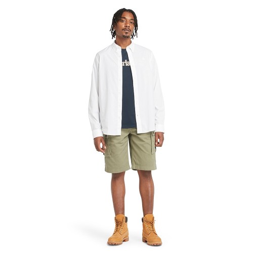 Ανδρικό Πουκάμισο Λευκό LS Solid Poplin Shirt Regular A6GRH-100 Timberland Ανδρικό Πουκάμισο Λευκό LS Solid Poplin Shirt Regular A6GRH-100 Timberland