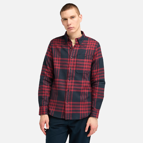 Ανδρικό Πουκάμισο Μπλε/Κόκκινο Καρό LS Midweight Checked Flannel Shirt Regular A6V4X-B68 Timberland Ανδρικό Πουκάμισο Μπλε/Κόκκινο Καρό LS Midweight Checked Flannel Shirt Regular A6V4X-B68 Timberland