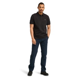 Ανδρικό Polo T-shirt Μαύρο SS Millers River Pique Polo Regular A6VDP-001 Timberland