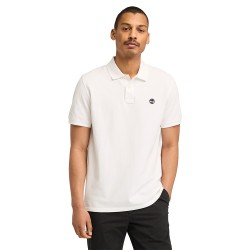 Ανδρικό Polo T-shirt Λευκό SS Millers River Pique Polo Regular A6VDP-100 Timberland