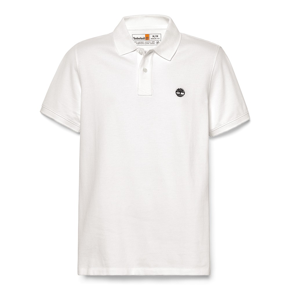 TIMBERLAND</br>Ανδρικό Polo T-shirt Λευκό SS Millers River Pique Polo Regular A6VDP-100 Timberland TIMBERLAND</br>Ανδρικό Polo T-shirt Λευκό SS Millers River Pique Polo Regular A6VDP-100 Timberland