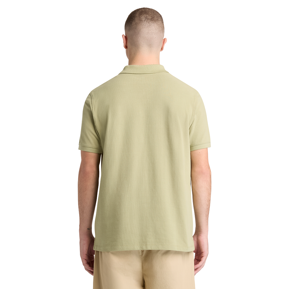 TIMBERLAND</br>Timberland SS Millers River Pique Polo Regular A6VDP-BQ0 Ανδρικό Polo T-shirt Χακί