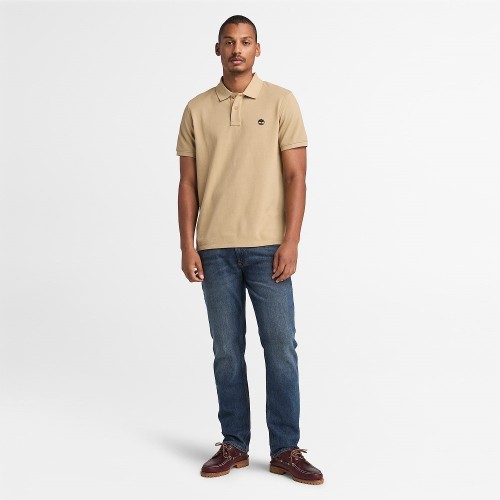 Ανδρικό Polo T-shirt Μπεζ SS Millers River Pique Polo Regular A6VDP-DH4 Timberland Ανδρικό Polo T-shirt Μπεζ SS Millers River Pique Polo Regular A6VDP-DH4 Timberland