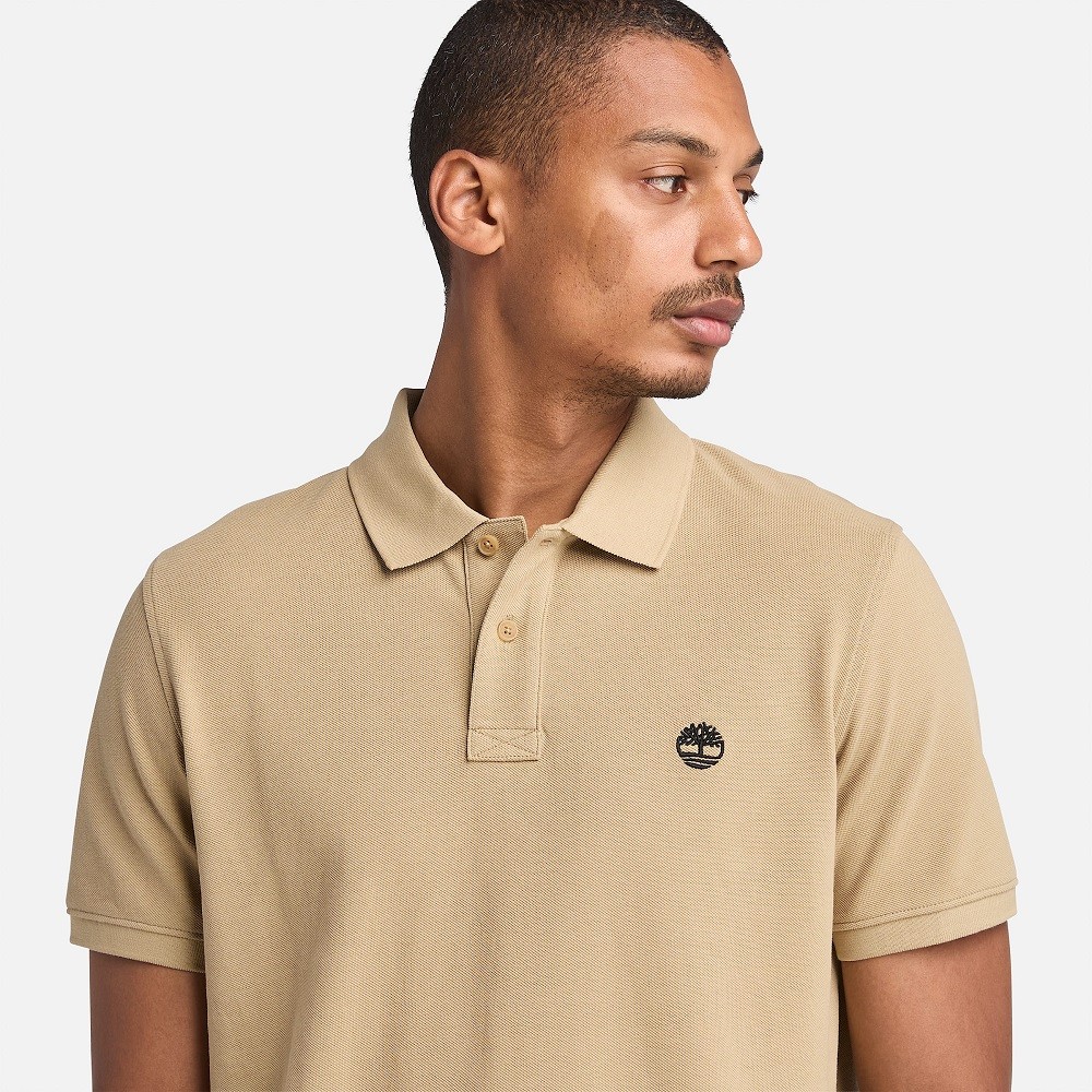 TIMBERLAND</br>Ανδρικό Polo T-shirt Μπεζ SS Millers River Pique Polo Regular A6VDP-DH4 Timberland TIMBERLAND</br>Ανδρικό Polo T-shirt Μπεζ SS Millers River Pique Polo Regular A6VDP-DH4 Timberland