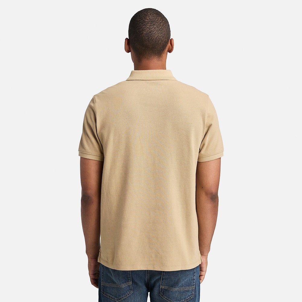 TIMBERLAND</br>Ανδρικό Polo T-shirt Μπεζ SS Millers River Pique Polo Regular A6VDP-DH4 Timberland TIMBERLAND</br>Ανδρικό Polo T-shirt Μπεζ SS Millers River Pique Polo Regular A6VDP-DH4 Timberland