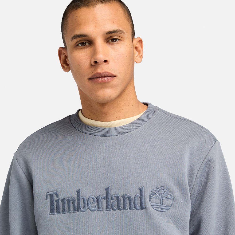 TIMBERLAND</br>Ανδρικό Φούτερ Γκρι Hampton Embroidery Tonal Crew Neck Sweatshirt A6VG6-073 Timberland TIMBERLAND</br>Ανδρικό Φούτερ Γκρι Hampton Embroidery Tonal Crew Neck Sweatshirt A6VG6-073 Timberland