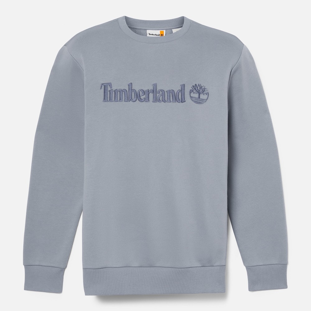 TIMBERLAND</br>Ανδρικό Φούτερ Γκρι Hampton Embroidery Tonal Crew Neck Sweatshirt A6VG6-073 Timberland TIMBERLAND</br>Ανδρικό Φούτερ Γκρι Hampton Embroidery Tonal Crew Neck Sweatshirt A6VG6-073 Timberland