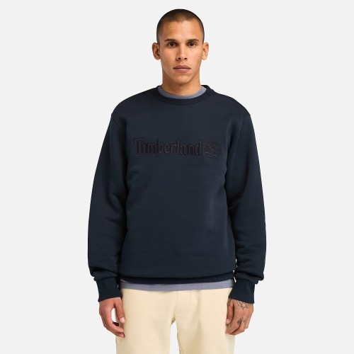Ανδρικό Φούτερ Μπλε Hampton Embroidery Tonal Crew Neck Sweatshirt A6VG6-433 Timberland