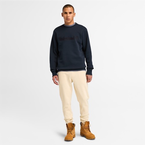 Ανδρικό Φούτερ Μπλε Hampton Embroidery Tonal Crew Neck Sweatshirt A6VG6-433 Timberland Ανδρικό Φούτερ Μπλε Hampton Embroidery Tonal Crew Neck Sweatshirt A6VG6-433 Timberland