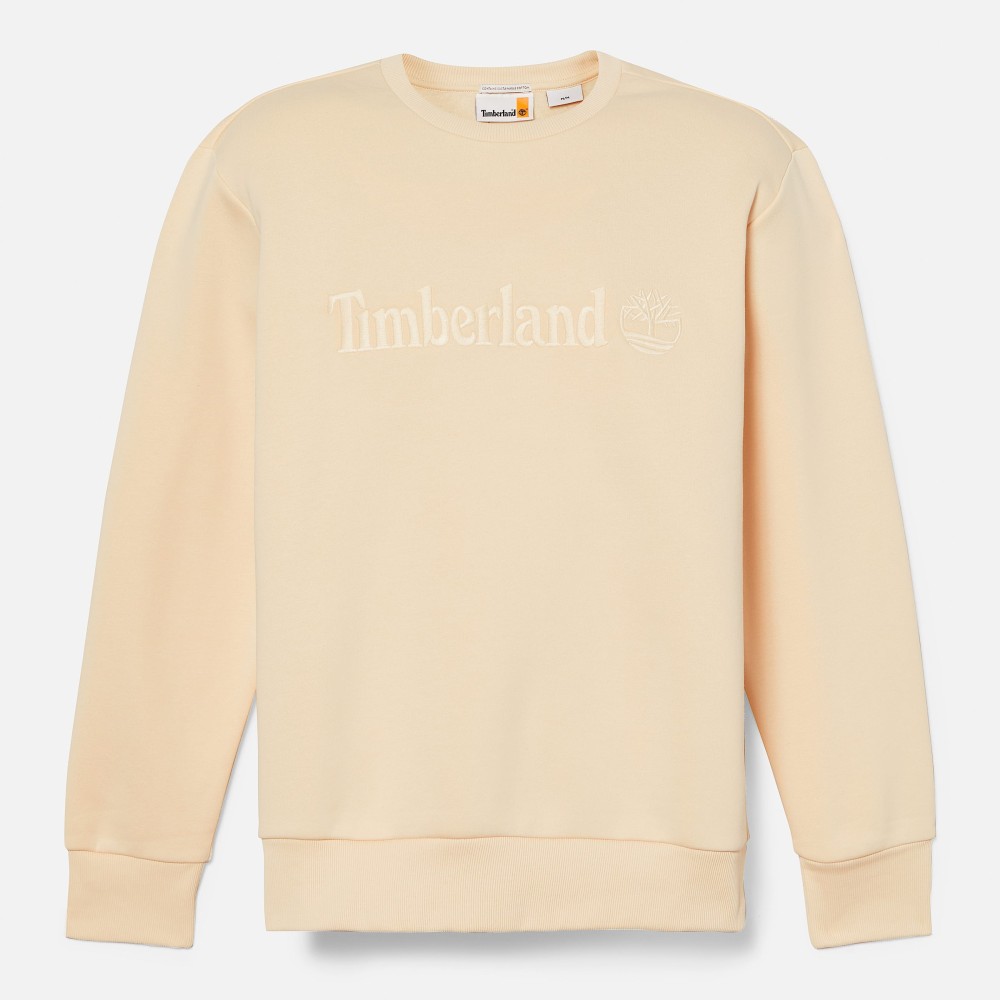 TIMBERLAND</br>Ανδρικό Φούτερ Μπεζ Hampton Embroidery Tonal Crew Neck Sweatshirt A6VG6-EFL Timberland TIMBERLAND</br>Ανδρικό Φούτερ Μπεζ Hampton Embroidery Tonal Crew Neck Sweatshirt A6VG6-EFL Timberland