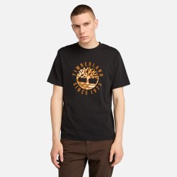 Ανδρικό T-shirt Μαύρο SS Holiday Graphic Authentic Tee A6VNT-001 Timberland