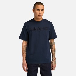 Ανδρικό T-shirt Μπλε SS Hampton Crew Authentic Tee A6VPE-433 Timberland