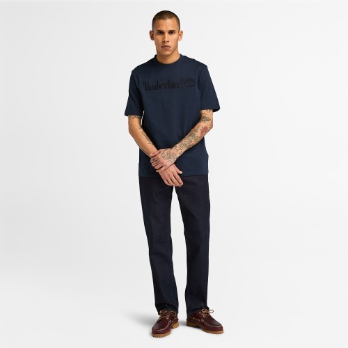 Ανδρικό T-shirt Μπλε SS Hampton Crew Authentic Tee A6VPE-433 Timberland