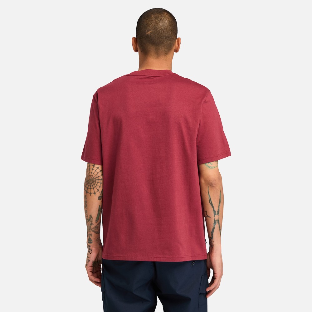 TIMBERLAND</br>Ανδρικό T-shirt Μπορντώ SS Hampton Crew Authentic Tee A6VPE-600 Timberland TIMBERLAND</br>Ανδρικό T-shirt Μπορντώ SS Hampton Crew Authentic Tee A6VPE-600 Timberland