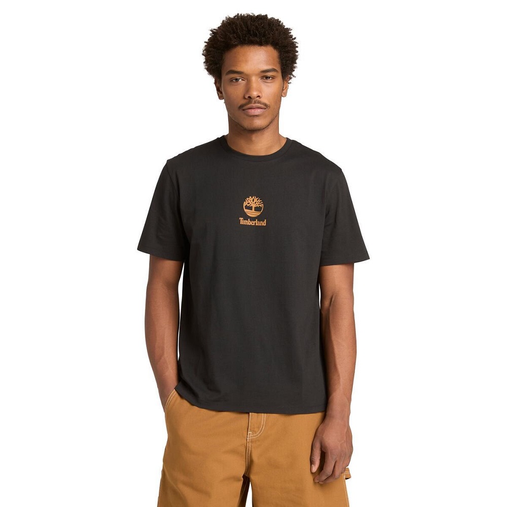 TIMBERLAND</br>Timberland SS Small Logo Print All Gender Authentic Tee A6WWT-001 Ανδρικό T-shirt Μαύρο