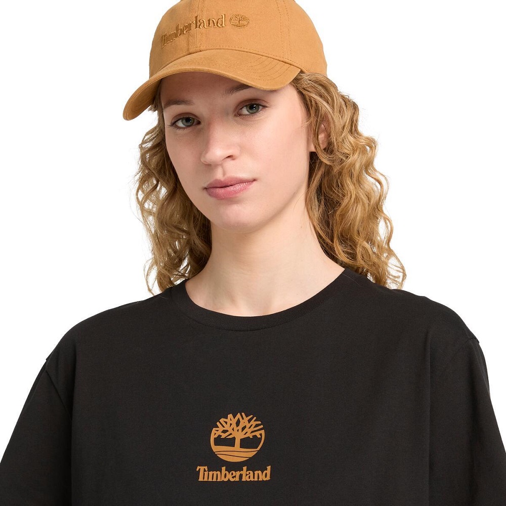TIMBERLAND</br>Timberland SS Small Logo Print All Gender Authentic Tee A6WWT-001 Ανδρικό T-shirt Μαύρο