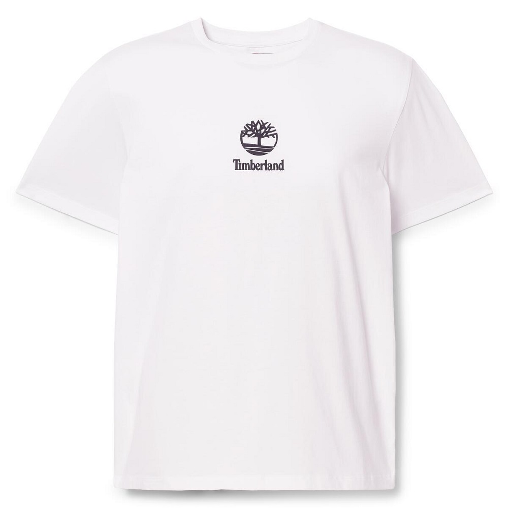 TIMBERLAND</br>Timberland SS Small Logo Print All Gender Authentic Tee A6WWT-100 Ανδρικό T-shirt Λευκό
