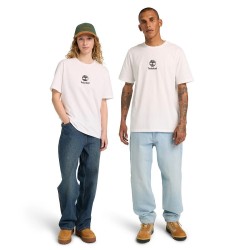 TIMBERLAND</br>Timberland SS Small Logo Print All Gender Authentic Tee A6WWT-100 Ανδρικό T-shirt Λευκό