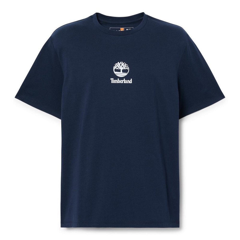 TIMBERLAND</br>Timberland SS Small Logo Print All Gender Authentic Tee A6WWT-433 Ανδρικό T-shirt Μπλε