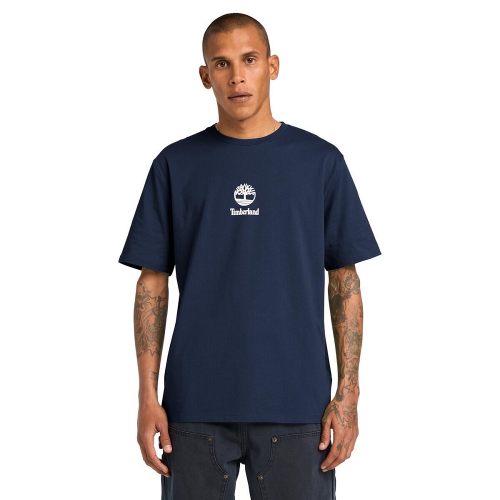 TIMBERLAND</br>Timberland SS Small Logo Print All Gender Authentic Tee A6WWT-433 Ανδρικό T-shirt Μπλε