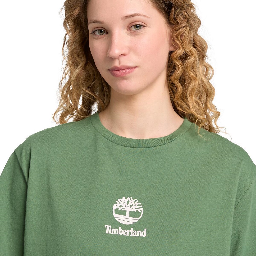 TIMBERLAND</br>Timberland SS Small Logo Print All Gender Authentic Tee A6WWT-A6Z Ανδρικό T-shirt Πράσινο